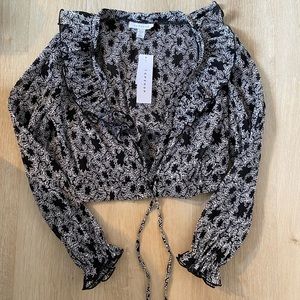 Topshop cropped blouse